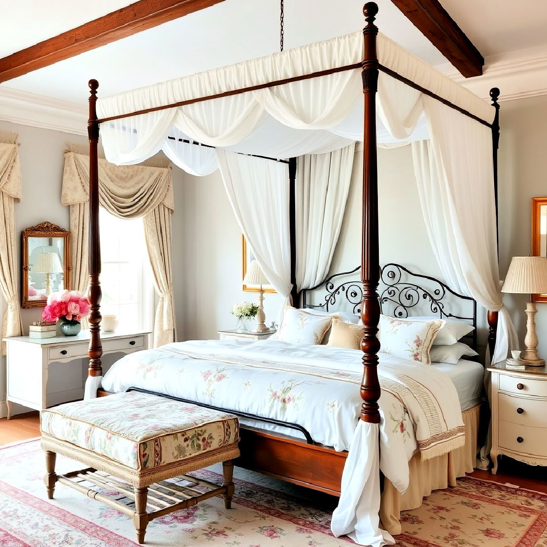 canopy bed for a timeless look
