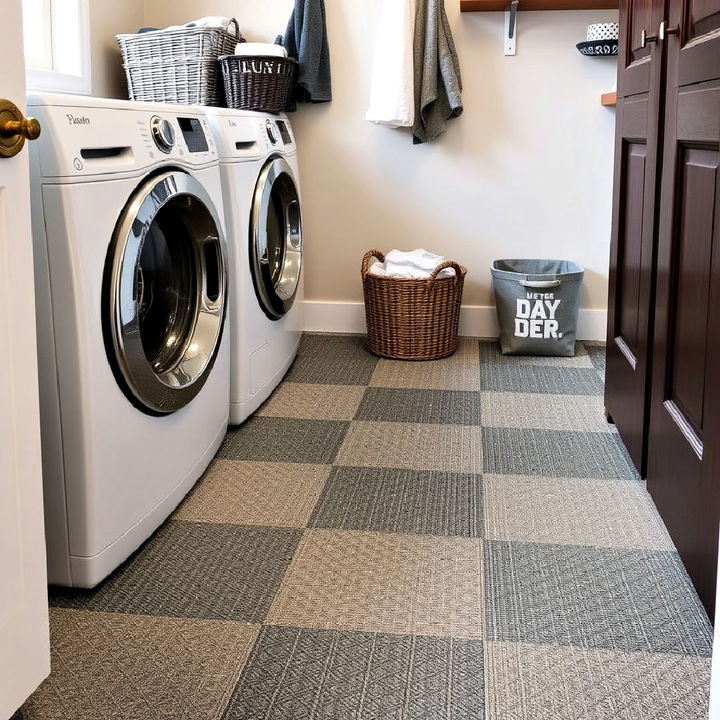 carpet tiles flooring for laundry room