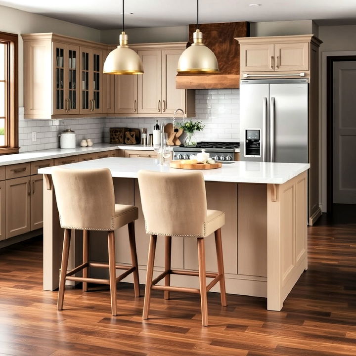 cashmere bar stools for a subtle accent