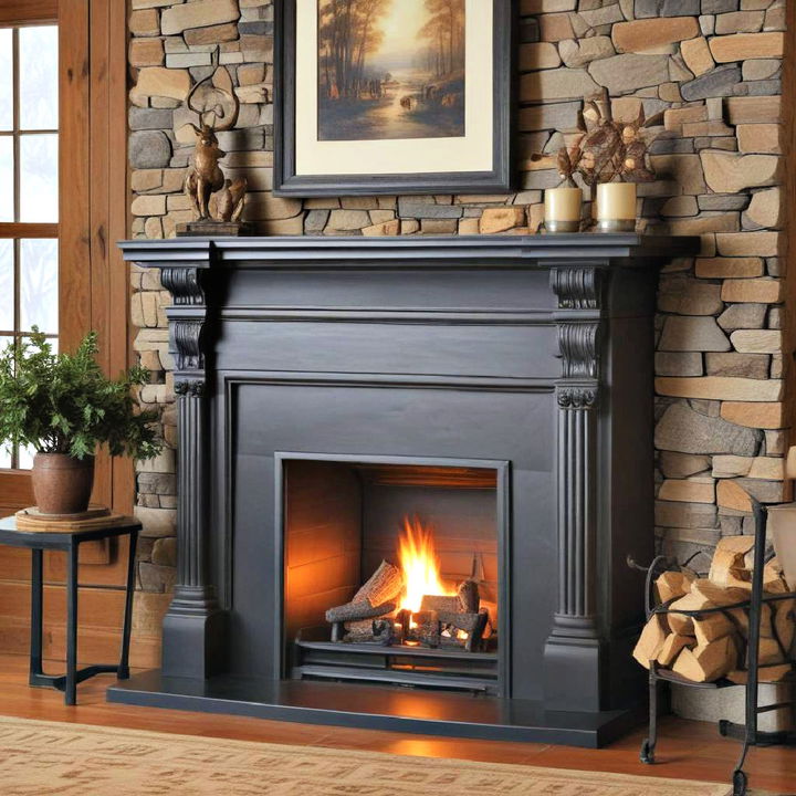 cast iron fireplace for cabin