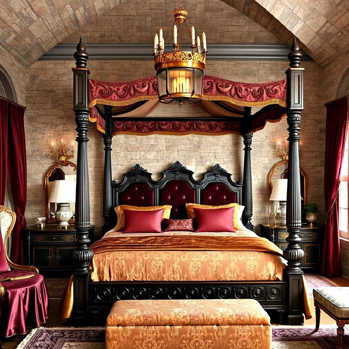 castle inspired medieval fantasy bedroom