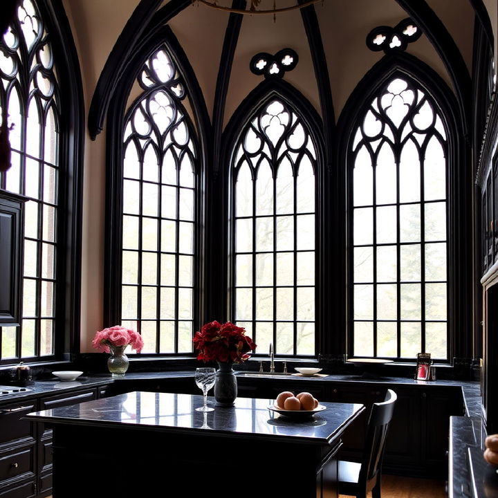 cathedral style windows into kitchen design