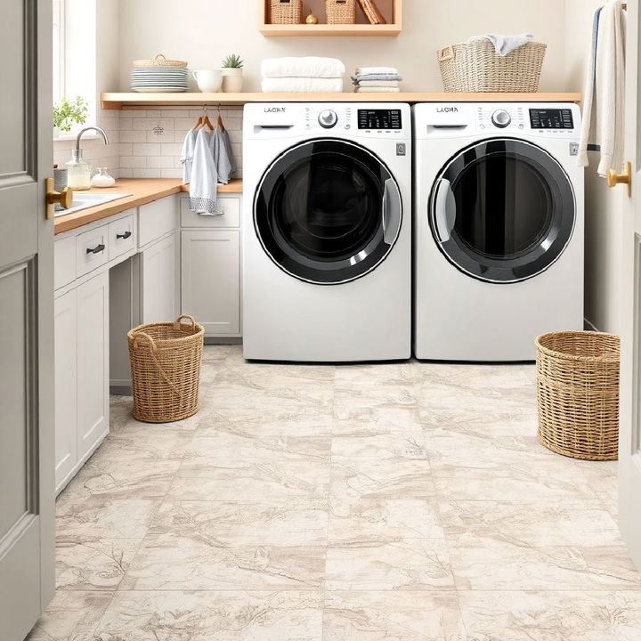 ceramic tile laundry room flooring