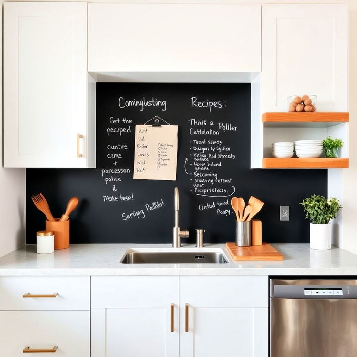 chalkboard backsplash kitchen