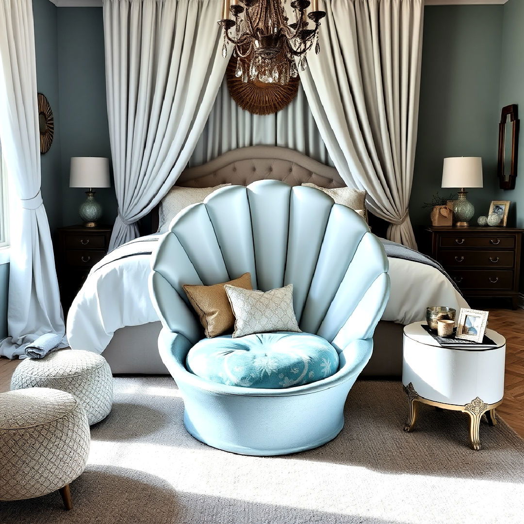 clam shell chair to relax