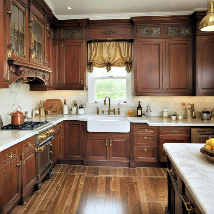 classic brass fixtures for kitchen 