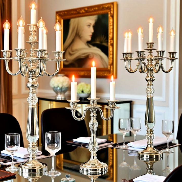 classic candelabras to elevate a dining room