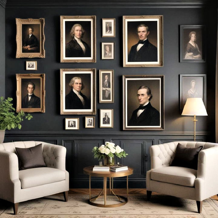 classic portrait for academia interior decor