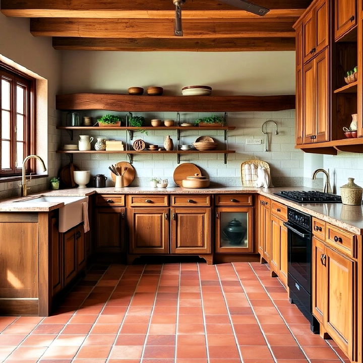 classic terracotta tile patterns for kitchen