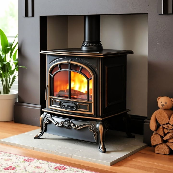 classic vintage style log burner