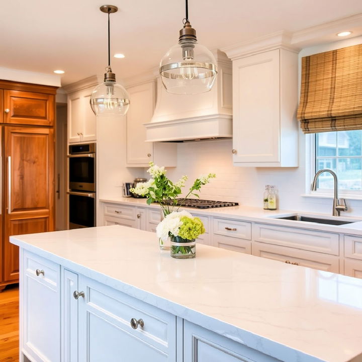 classic white quartz countertop