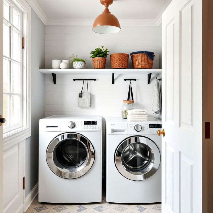 clean and minimalist laundry room design