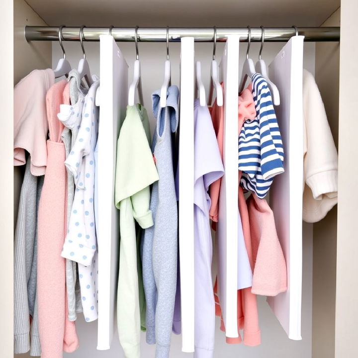 closet dividers to keep clothes organized