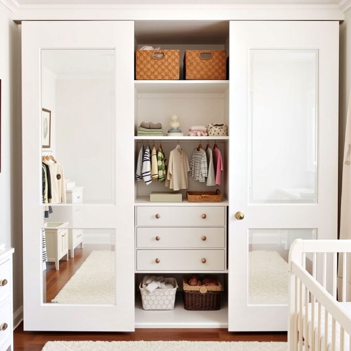 closet doors with built in mirrors