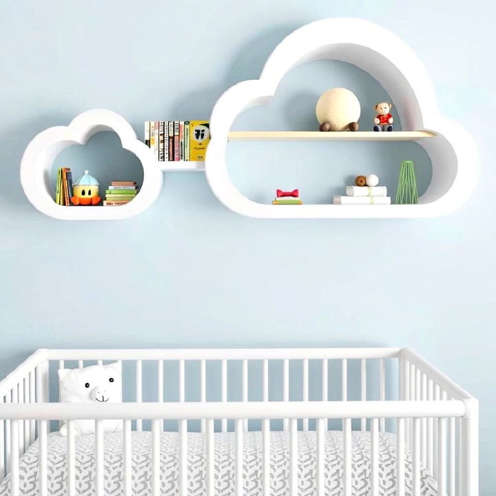 cloud shaped shelves for books or toys