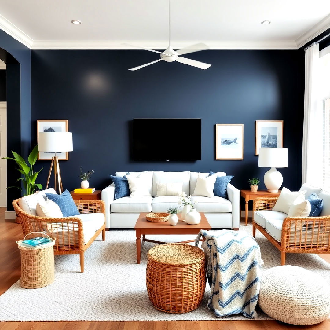 coastal themed living room