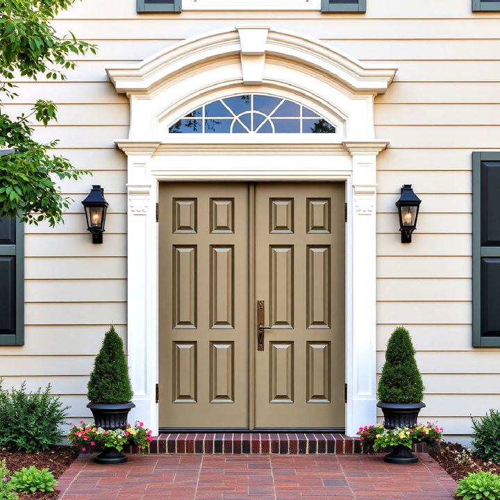 colonial double front door