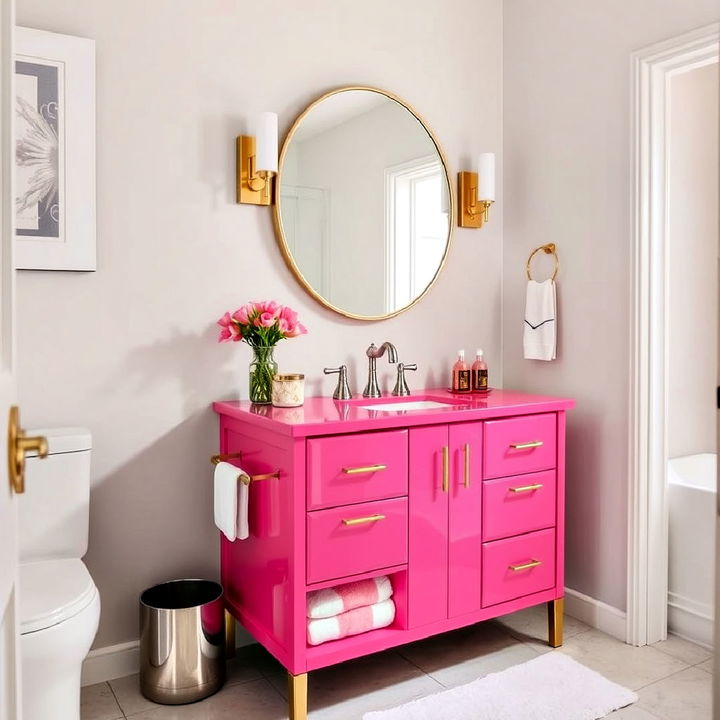 colorful bathroom vanity unit