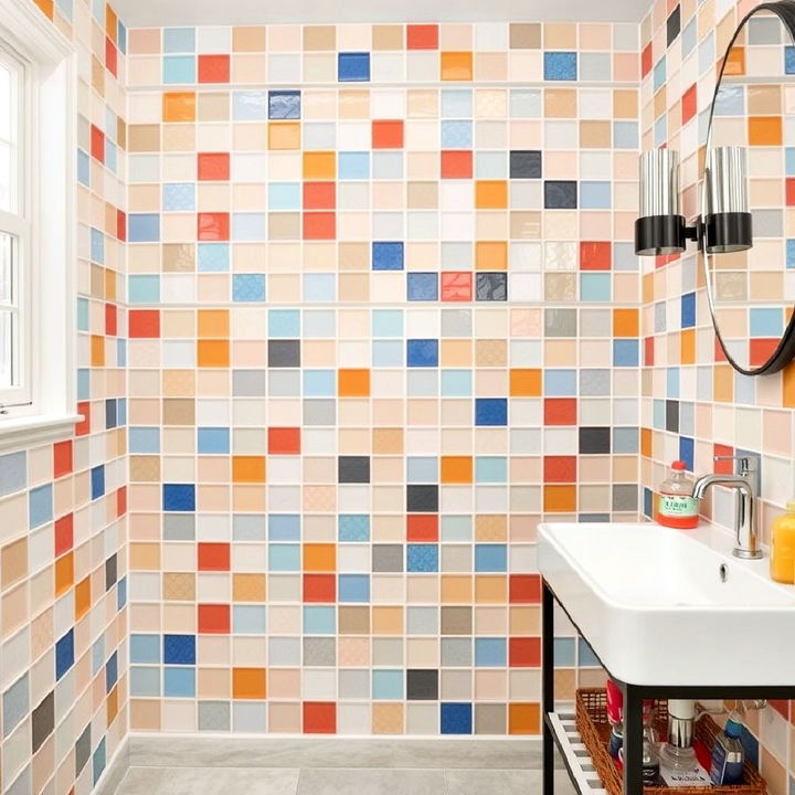 colorful glazed tiles for bathroom