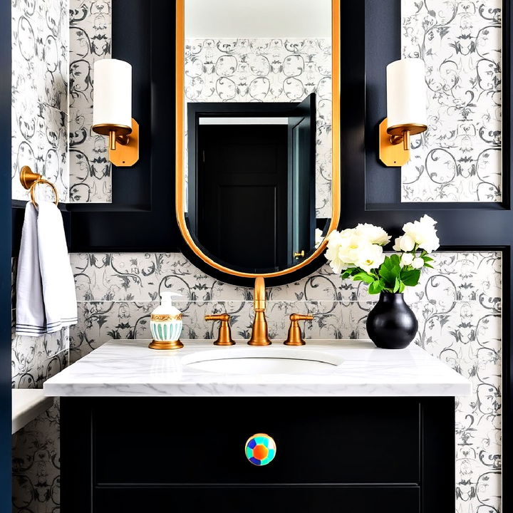 colorful hardware for bathroom