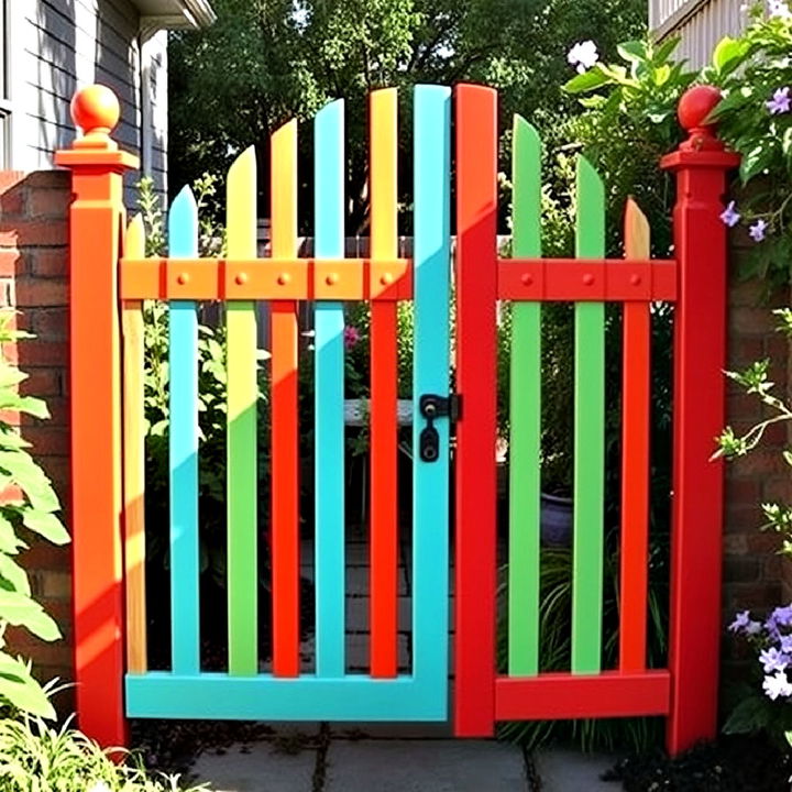 colorful vinyl garden gate