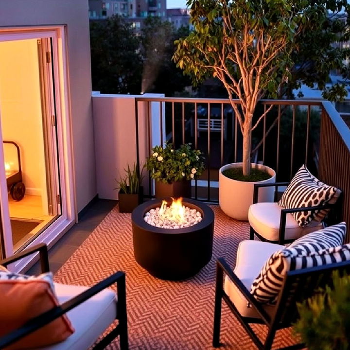 compact fire pit for bedroom balcony