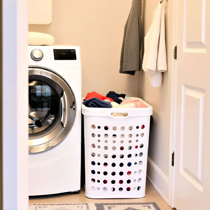 compact hamper to keep dirty laundry