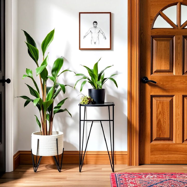 compact plant stands for a lively decor