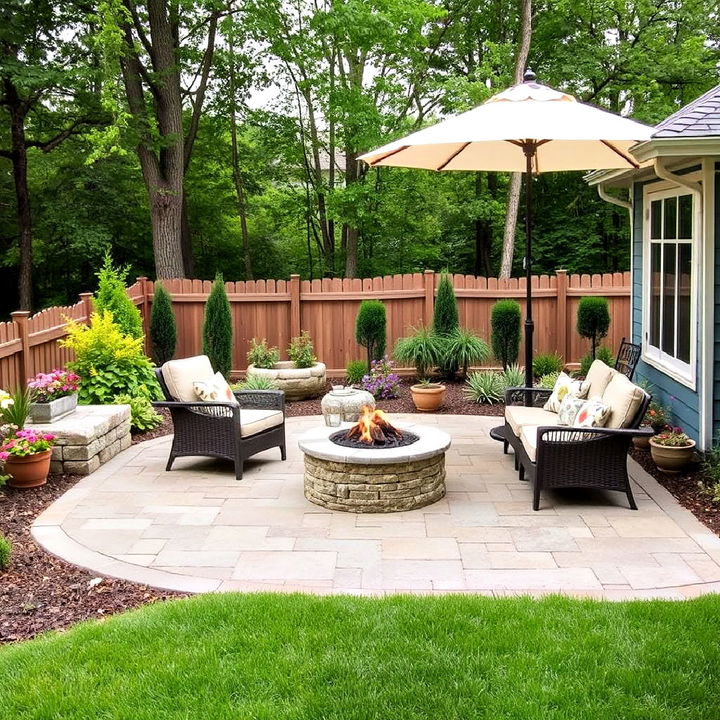 concrete pavers floor for patio