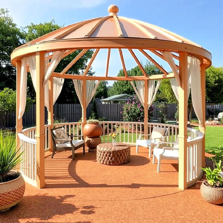 cork gazebo floor to add a cushioning feel