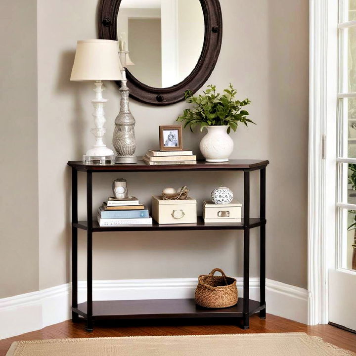 corner console for keys or mails