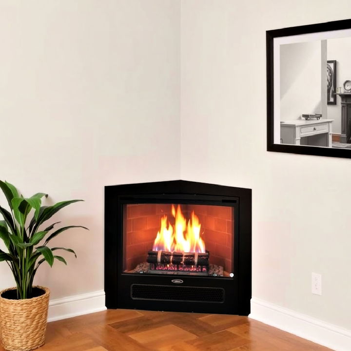 corner gas fireplace design