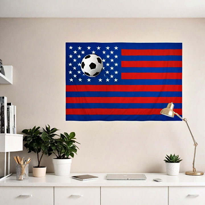 cost effective team flag wall art