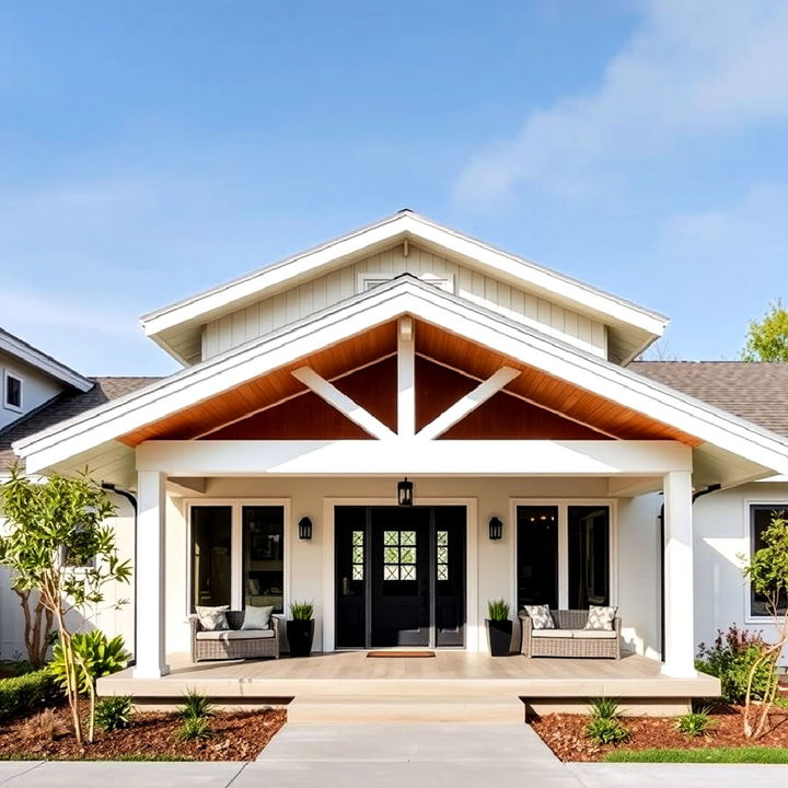 cottage house with oversized eaves