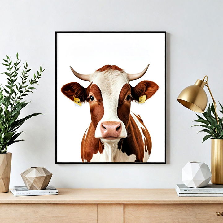 cow print wall art for any room