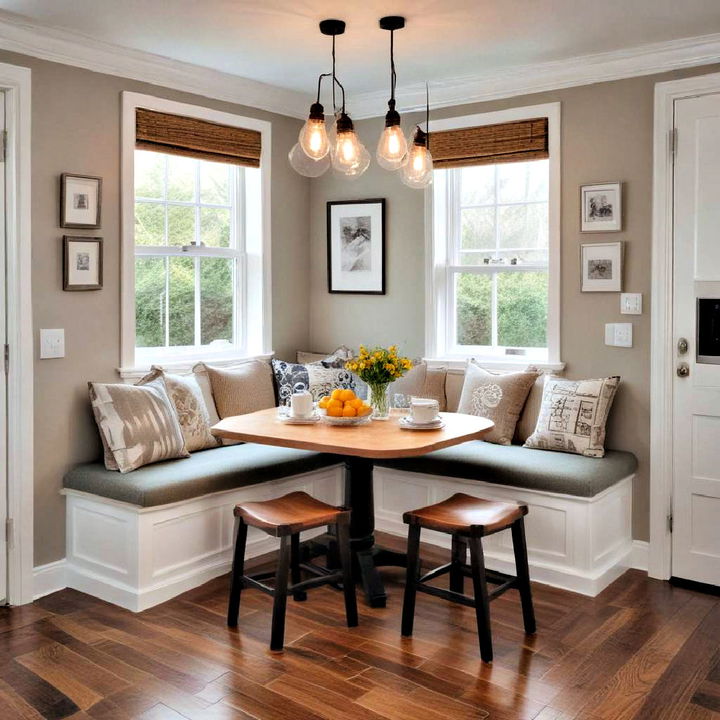 cozy and convenient breakfast nook