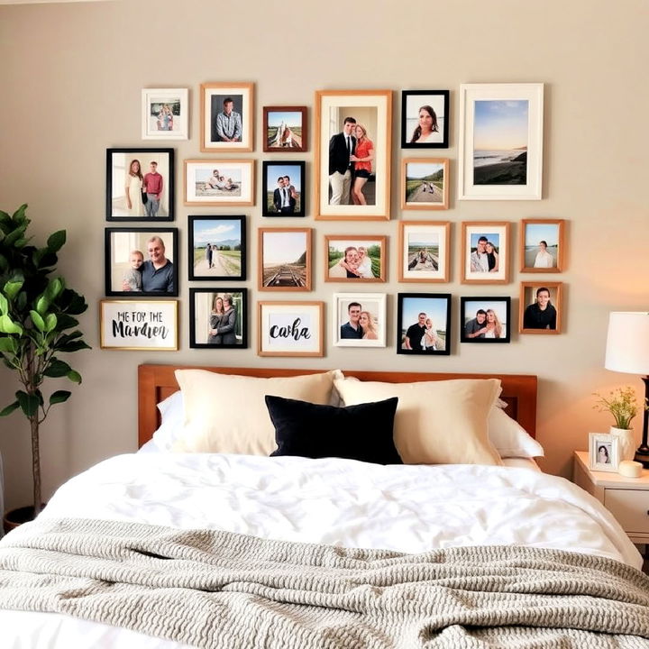 cozy and inviting personal moments wall