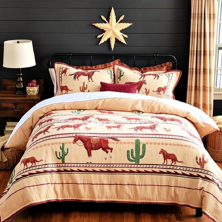 cozy cowboy themed bedding