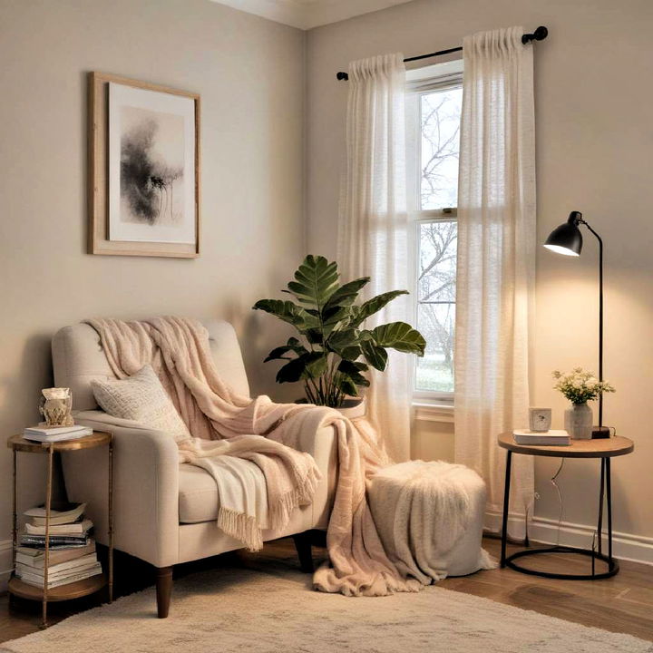 cozy reading nook to relax and unwind