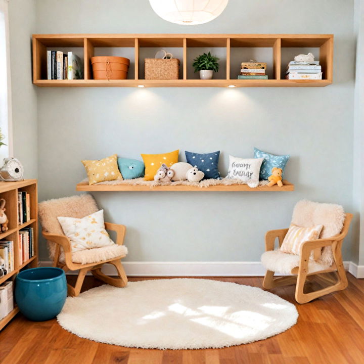 cozy reading nook with a soft rug