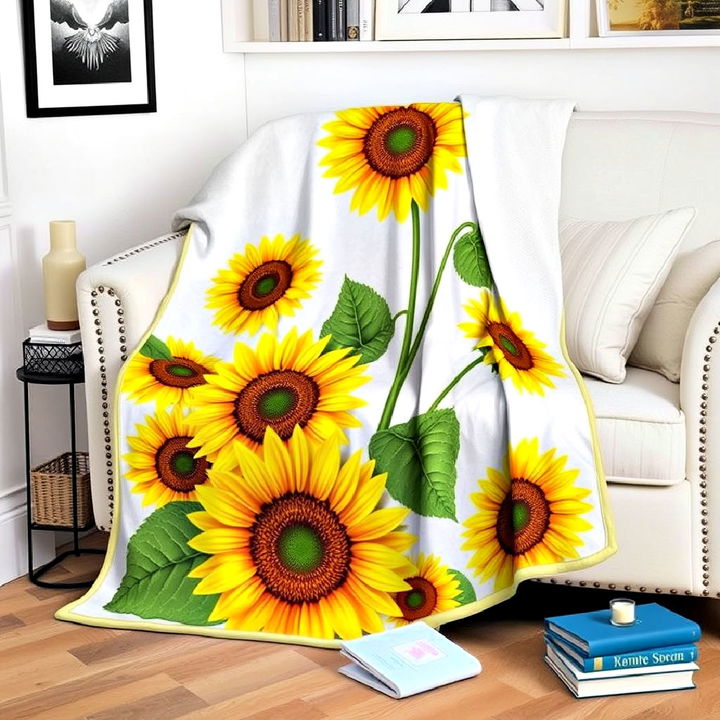 cozy sunflower throw blankets