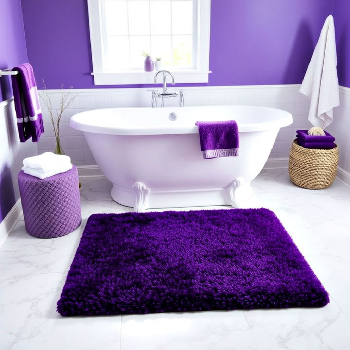 cozy violet bath mat