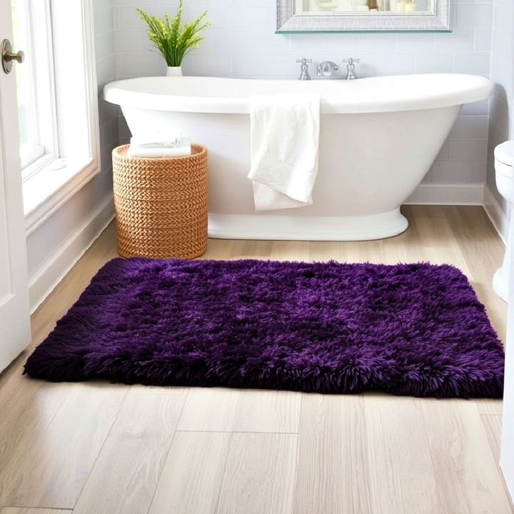 cozy violet rug for bathroom