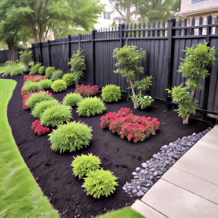 create a neat look along fence lines