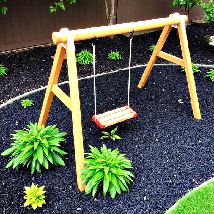 create a safe play zone with stylish black mulch