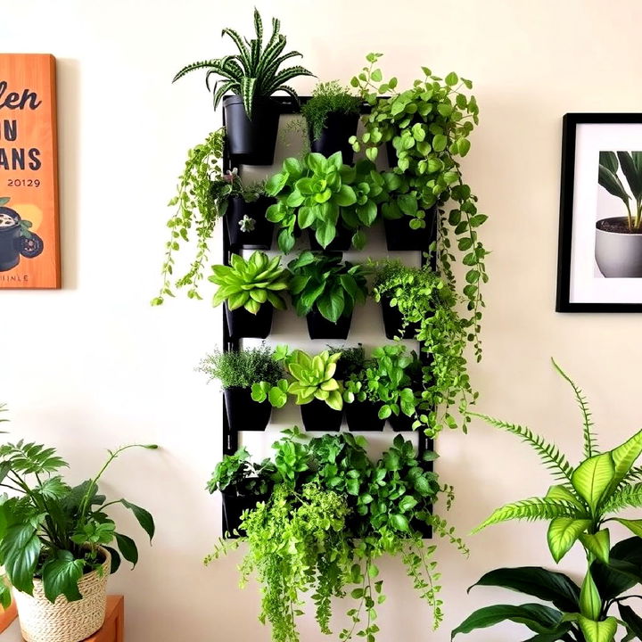 create a vertical garden for living area