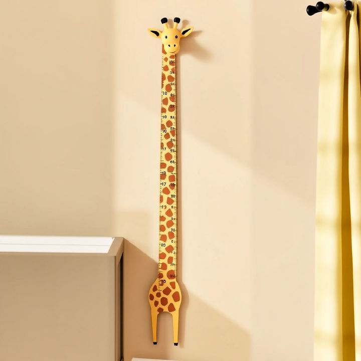 creative giraffe shaped growth ruler