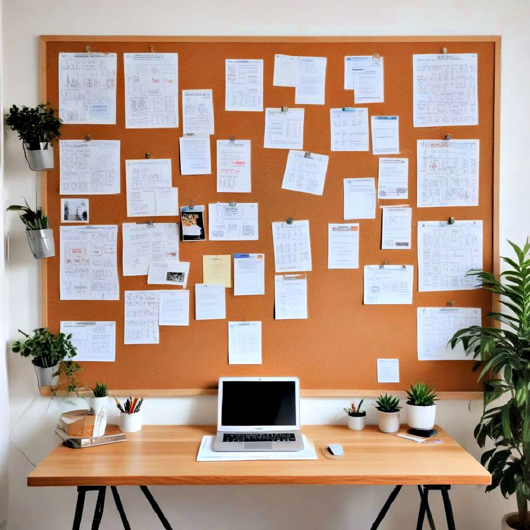 creative inspiration board to track ideas