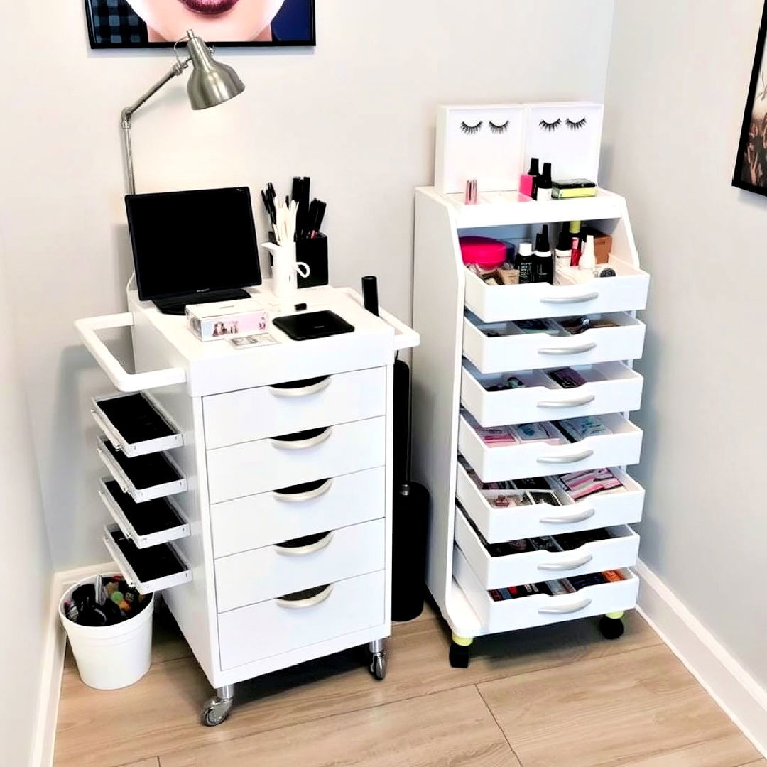 custom lash cart for lash room