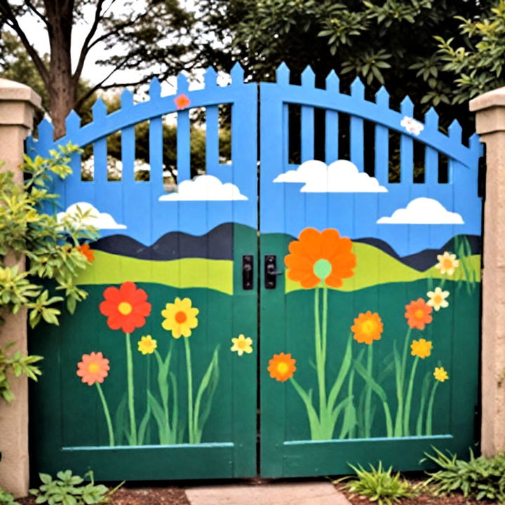 custom painted garden gate